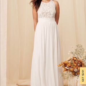Lulus long white dress